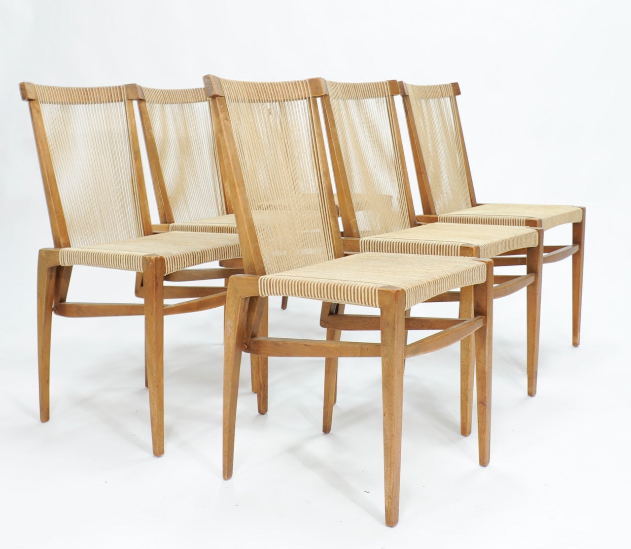 1953 Irving Sabo String Dining Chairs for J.G. Johnson Furniture Company For Sale
