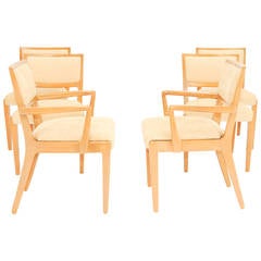 Set of Six Edward Wormley Modernist Dining Chairs From 1947
