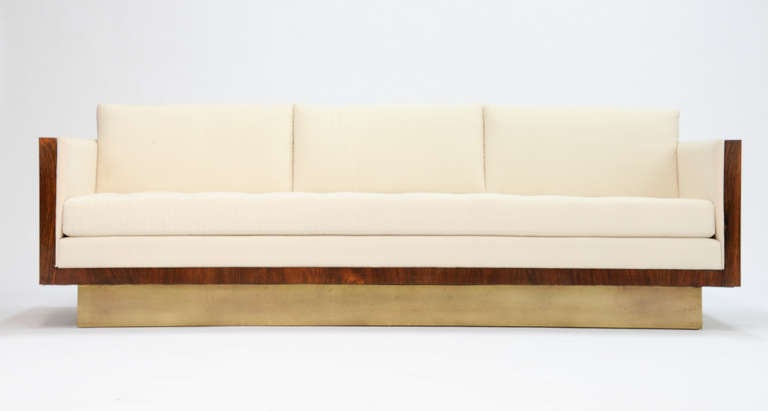 Pair of Brazilian Rosewood Sofas in the Manner of Milo Baughman 3