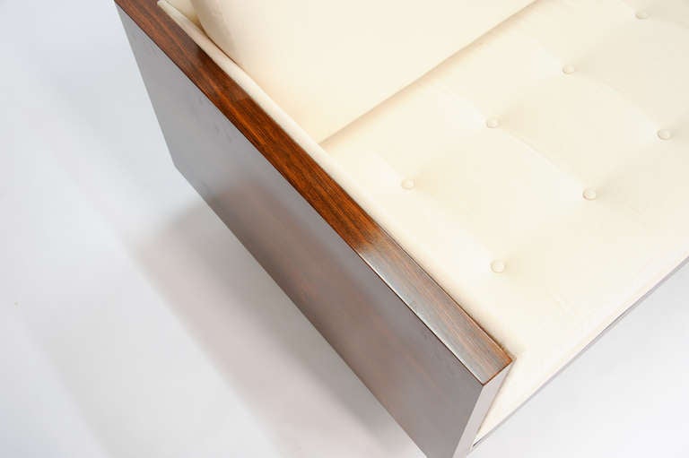 Pair of Brazilian Rosewood Sofas in the Manner of Milo Baughman 2