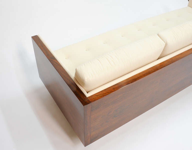 Pair of Brazilian Rosewood Sofas in the Manner of Milo Baughman 1