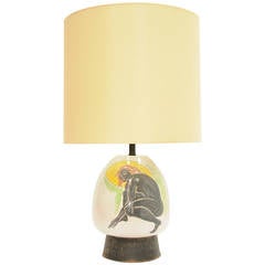 Monumental Ernestine Hand-Painted Lamp