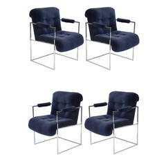 Set of Four Milo Baughman Armchairs 10