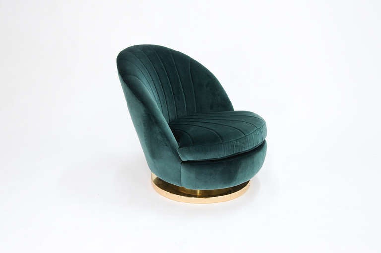 Mid-Century Modern Milo Baughman for Thayer Coggin Swivel Club Chairs
