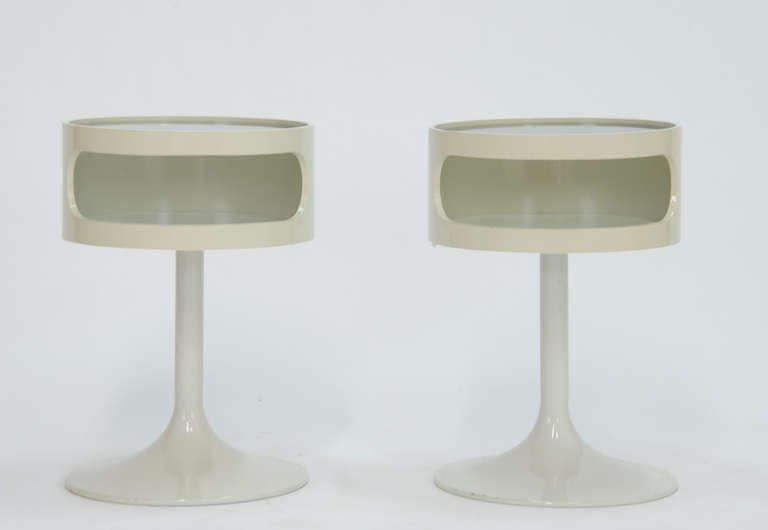 Mid-Century Modern Pair of Space Age Pop Art Night Stands by Opal of Germany