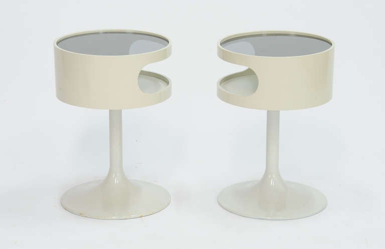 Pair of Space Age Pop Art Night Stands by Opal of Germany In Good Condition In Portland, OR
