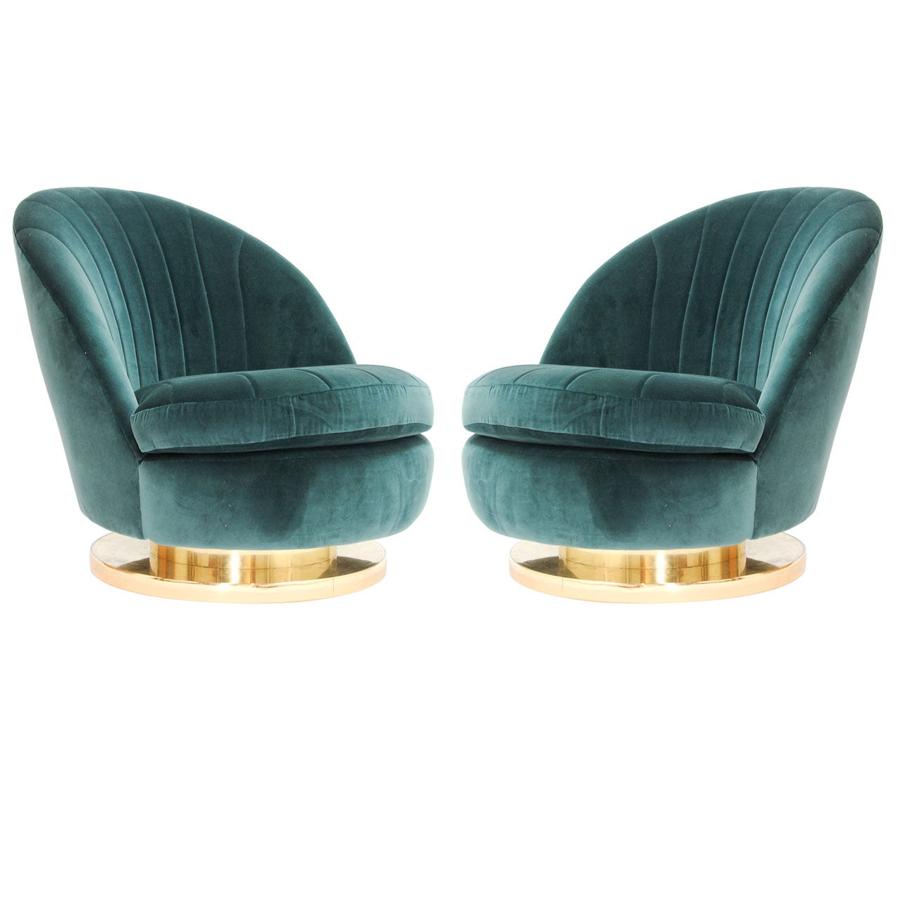 Milo Baughman for Thayer Coggin Swivel Club Chairs