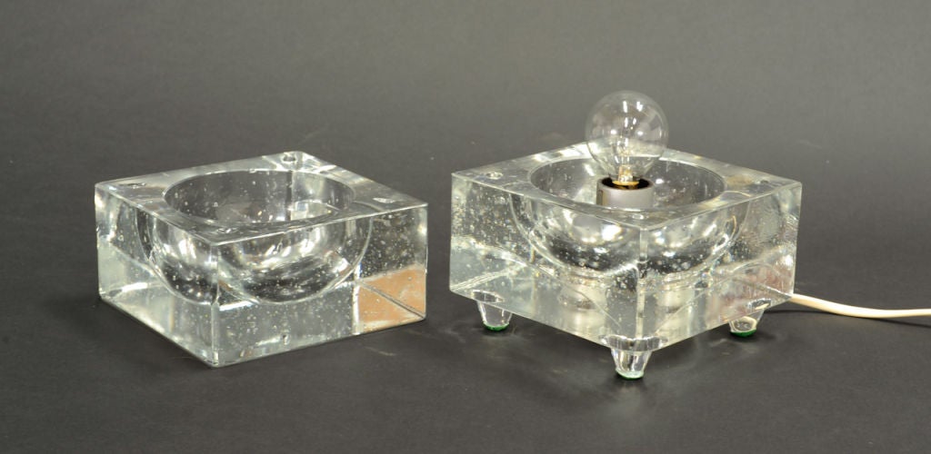 European Glass Bubble Cube Lamp 1