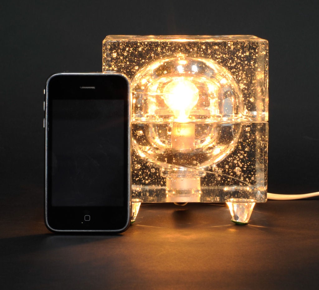 European Glass Bubble Cube Lamp 2