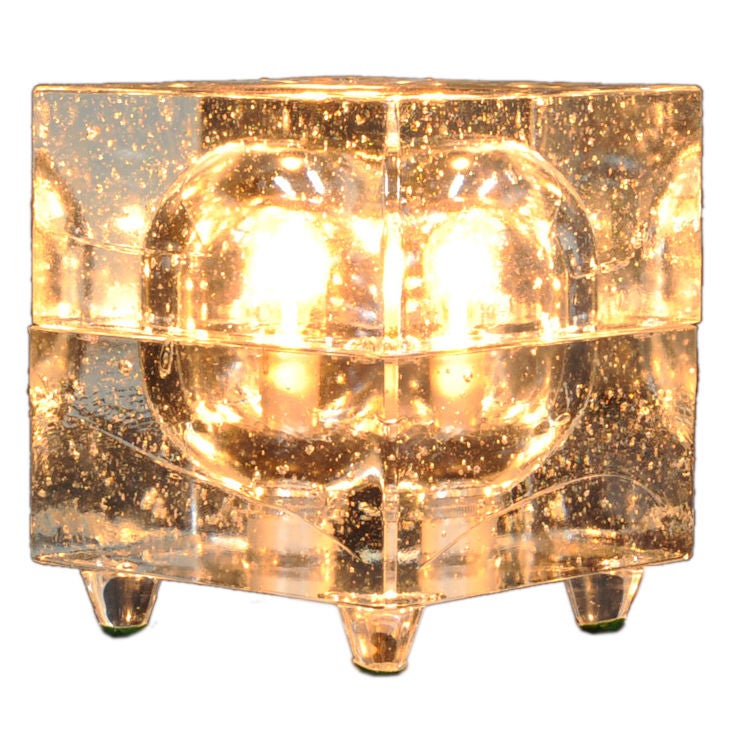 European Glass Bubble Cube Lamp