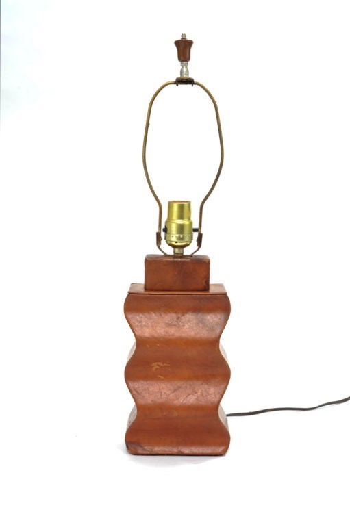 Custom Paul Laszlo Leather Clad  Lamp 1
