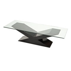 James Mont Custom Signed X Base Coffee Table
