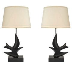 A Wonderful Pair of Hansen Lamps by Clark Voorhees