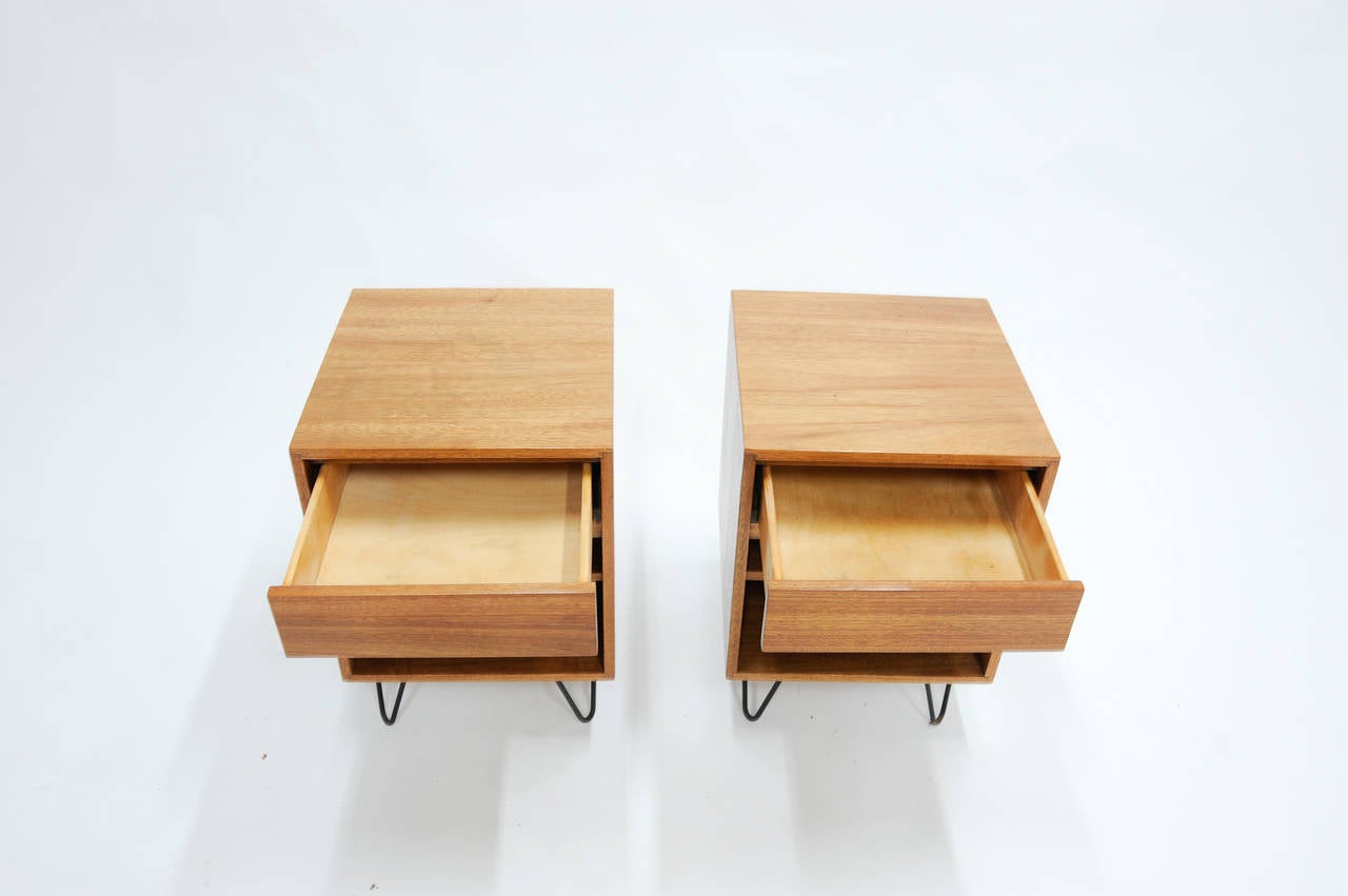 Pair of Luther Conover of Sausalito California Modernist Nightstands In Excellent Condition In Portland, OR