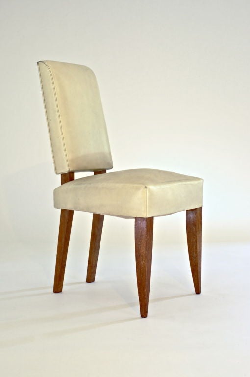 Mid-20th Century Set of Six French Dining Chairs For Sale