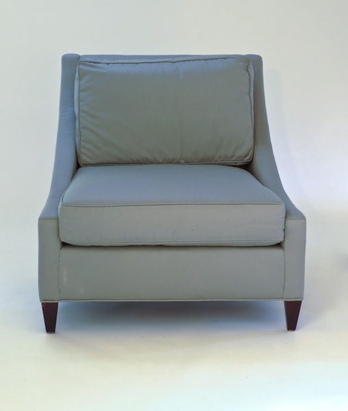 20th Century Barbara Barry for Baker Lounge Chair and Ottoman For Sale
