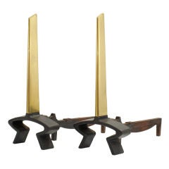 Donald Deskey Andirons for Bennett