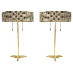 A Pair of Handsome Stiffel Table Lamps with Original Shades