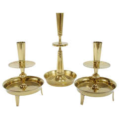 A Trio of Tommi Parzinger Candle Holders