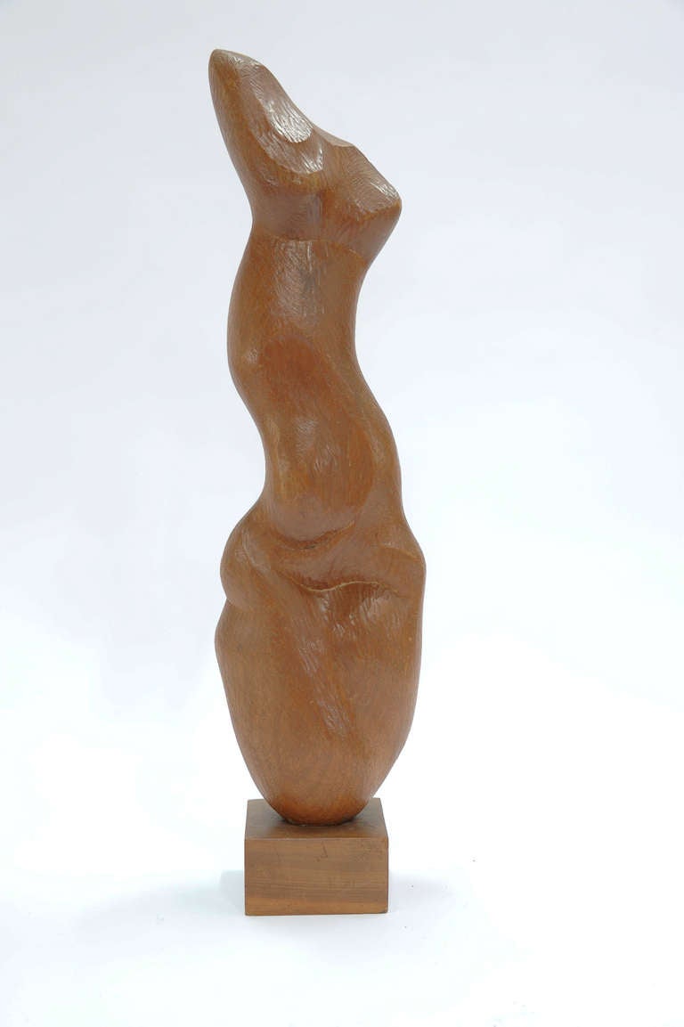 Mid-Century Modern 1962 Abstract Female Sculpture by Eve Nyvall For Sale