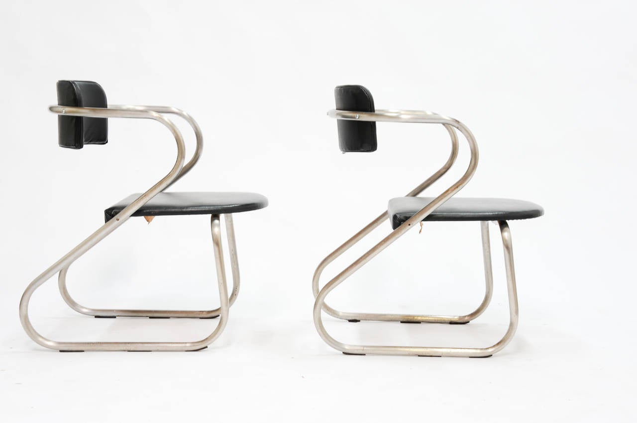 American Armchairs in the Manner of Richard Neutra by the Virtue Brothers