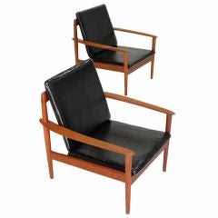 A Rare Pair of Grete Jalk Lounge Chairs