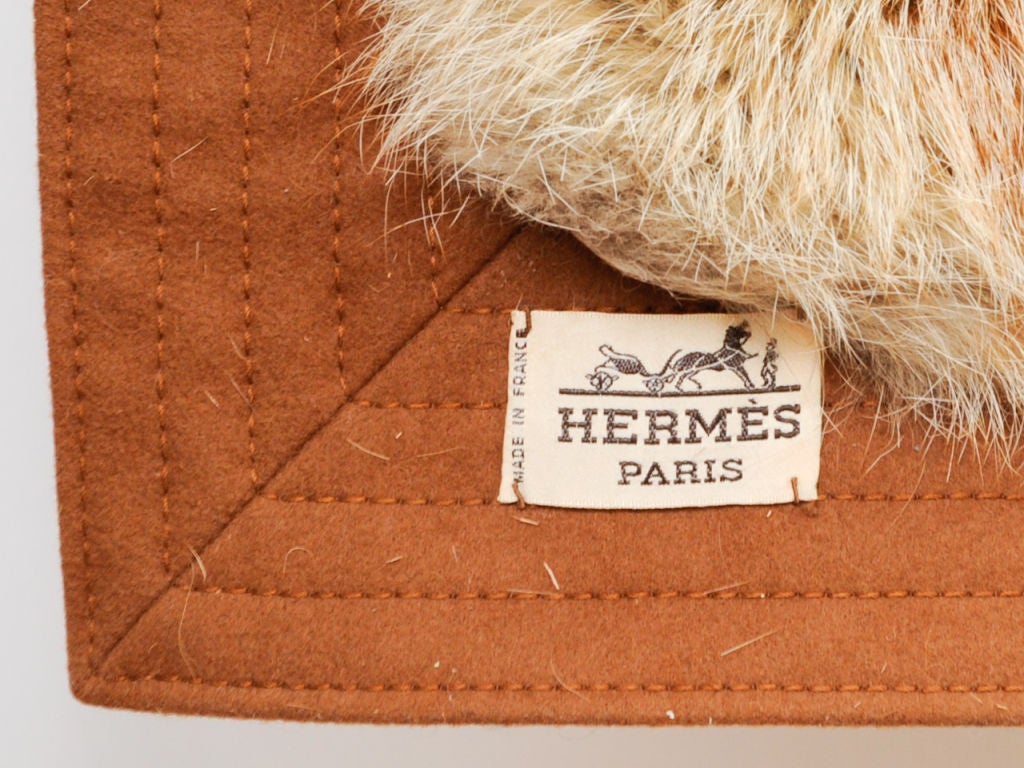 Rare and Exquisite Hermes Orylag Fur Blanket 1