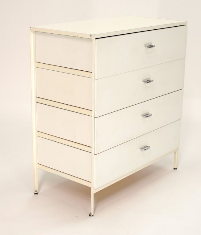 Steel Rare George Nelson 4 Drawer HighBoy Dressers for Herman Miller