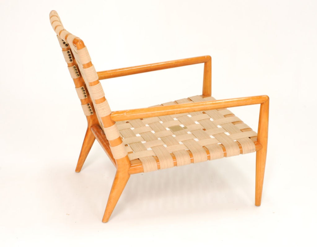A T.H. Robsjohn-Gibbings Strap Lounge Chair for Widdicomb 1