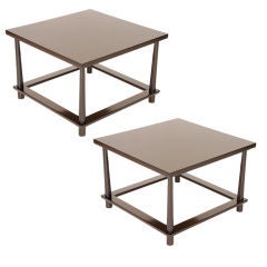 A Pair of T.H. Robsjohn-Gibbings Monumental Lamp Tables