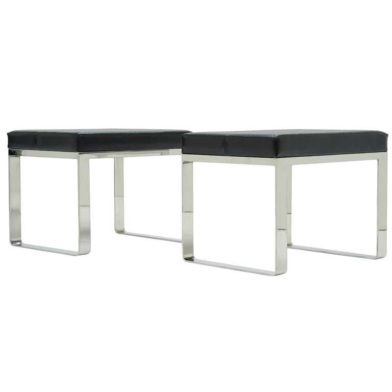 Marvelous Mirror Polished Stainless Steel Benches