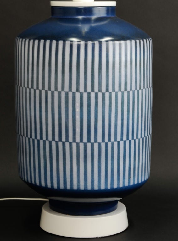 Monumental Swedish Ceramic Table Lamp by AH Kag 2
