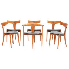 Stunning and Rare Set of Six Chairs by Kurt Ostervig for Randers of Denmark
