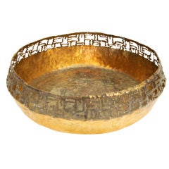 Hammered Copper Bowl By Marcello Fantoni