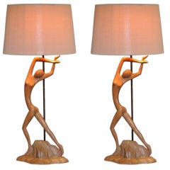 A Pair of Franz Hagenauer Table Lamps