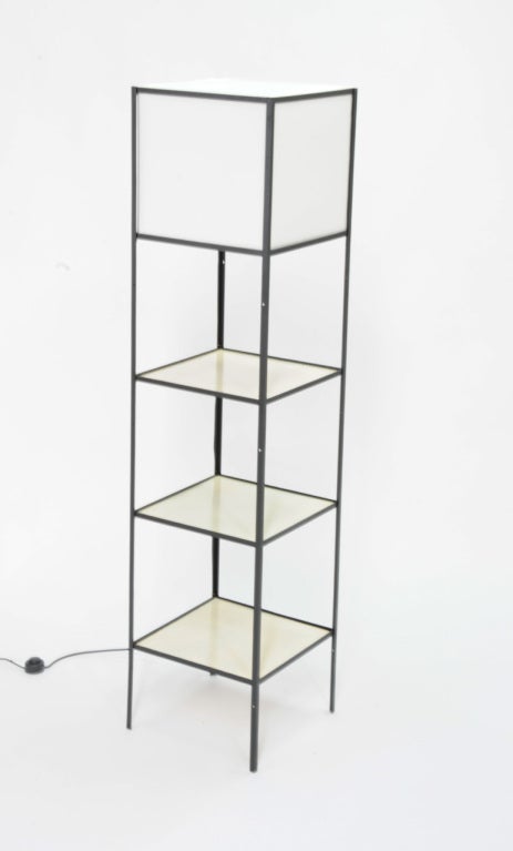 American California Modernist Floor Lamp and Bookcase