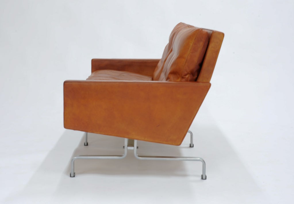 Mid-20th Century Poul Kjaerholm's Pk 31/2 loveseat for Fritz Hansen
