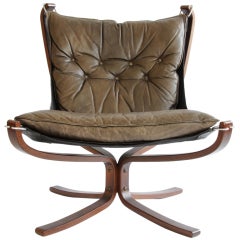 Sigurd Resell Falcon Chair in Rosewood