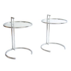 Italy Glass Side Tables in the Manner of Eileen Gray 5