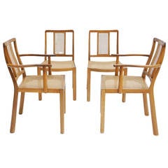 Early and Rare Gaming Set of Four Edward Wormley Chairs