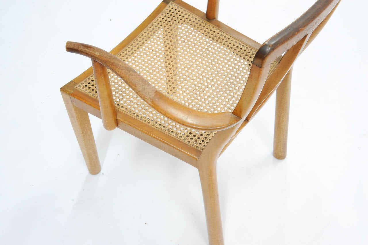 Mid-20th Century Early and Rare Gaming Set of Four Edward Wormley Chairs