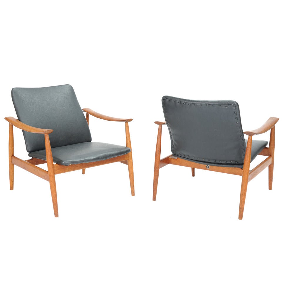Pair of Finn Juhl Club Chairs