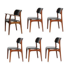 Set of Six Rosewood Eric Buch Dining Chairs Model 49 for Illums Bolighus