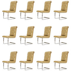 Vintage Modernist Interior Designer Aurthur Lerod, Set of 12 Famed Custom Chairs