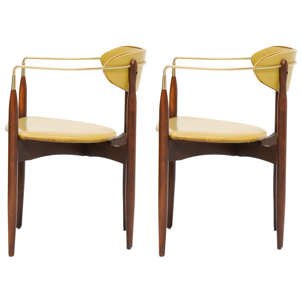 Pair of "Viscount Chairs" in the Manner of Dan Johnson