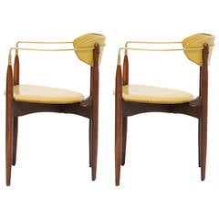 Pair of "Viscount Chairs" in the Manner of Dan Johnson