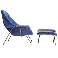 Early Eero Saarinen for Knoll Womb Lounge Chair and Ottoman