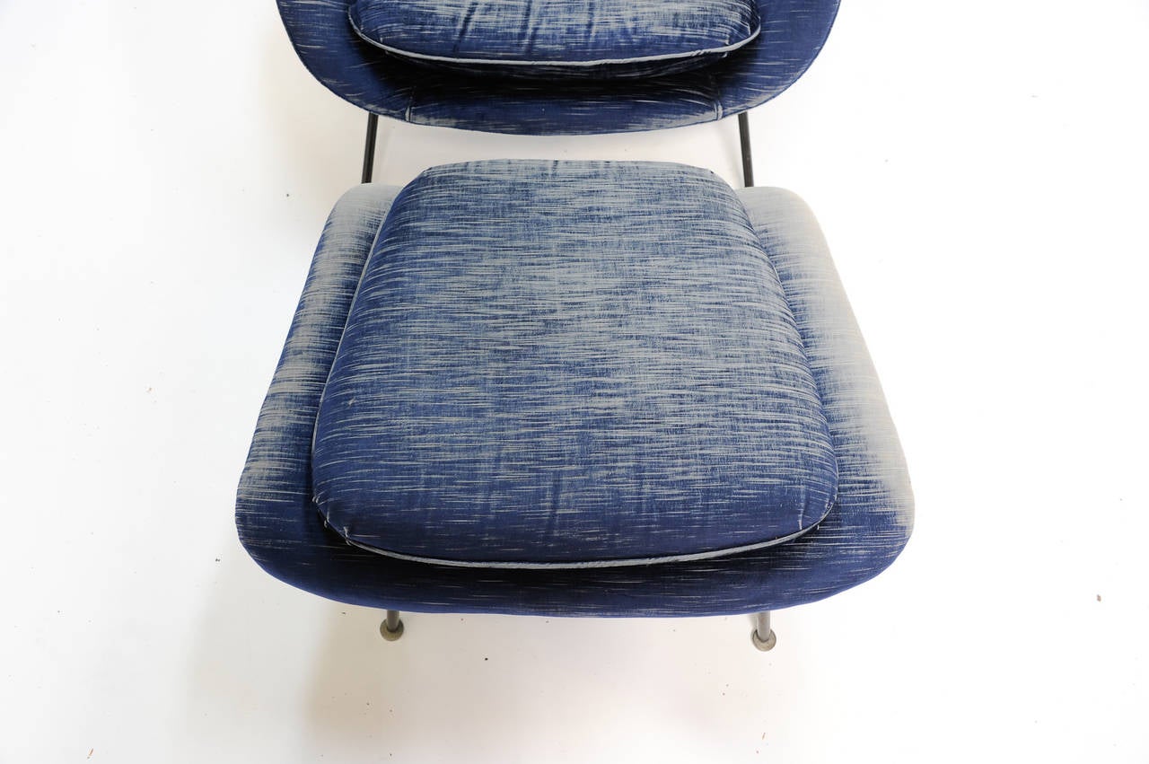 American Early Eero Saarinen for Knoll Womb Lounge Chair and Ottoman