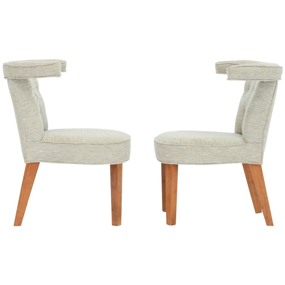 Pair of Cock Fighting Chairs in the Manner of Dunbar