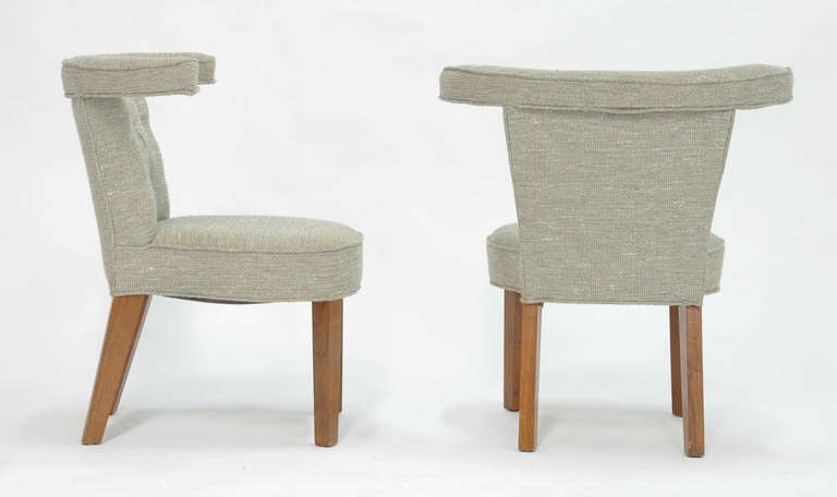 American Pair of Cock Fighting Chairs in the Manner of Dunbar